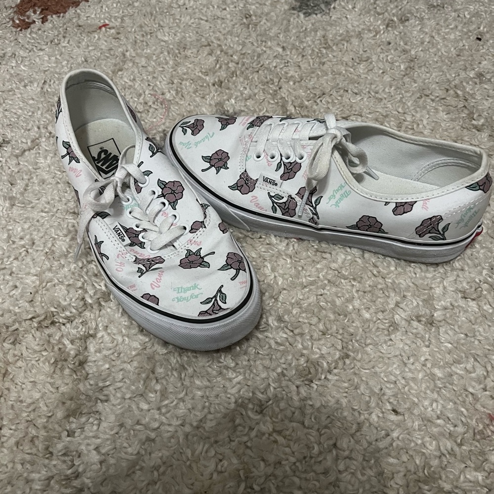Womens vans thank you pattern